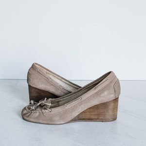 Michael Kors suede wedge shoes